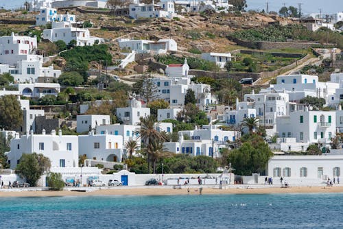 Foto d'estoc gratuïta de arquitectura tradicional, cases blanques, Costa