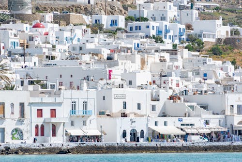 Ingyenes stockfotó domb, fehér házak, Görögország témában