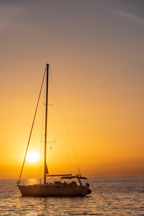 Photos gratuites de coucher de soleil, embarcation, mer