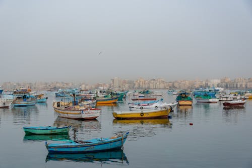 бесплатная Бесплатное стоковое фото с вид на город, гавань, лодки Стоковое фото