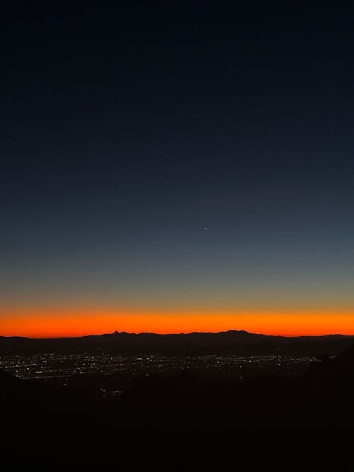 オレンジ, 山岳, 日没の無料の写真素材