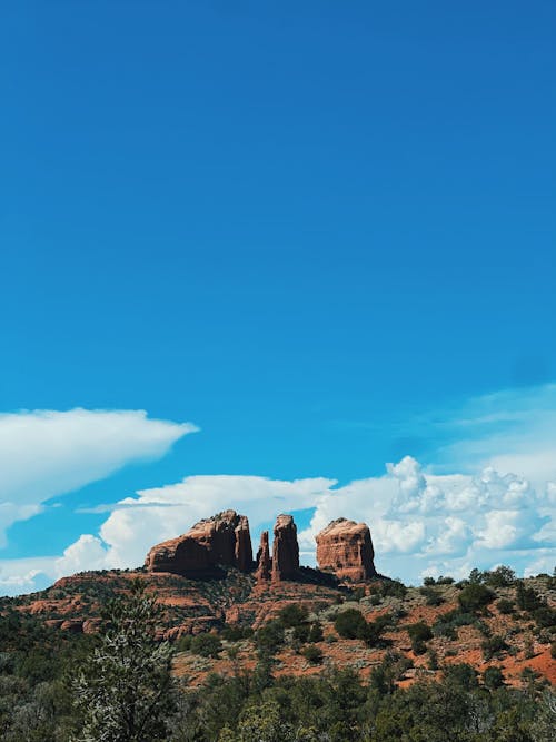 垂直拍摄, 山, 岩石形成 的 免费素材图片