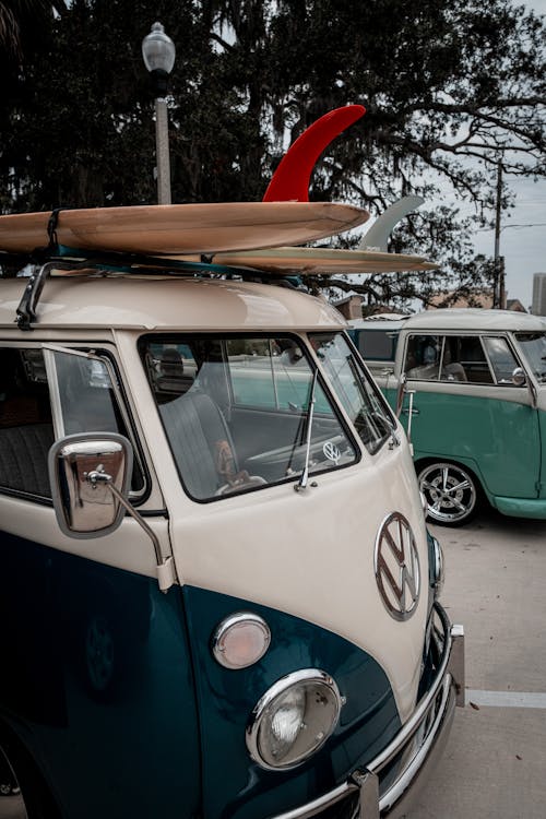 Retro Volkswagen on a Parking Lot