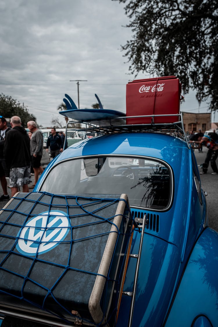 Volkswagen Retro Car At An Exhibition