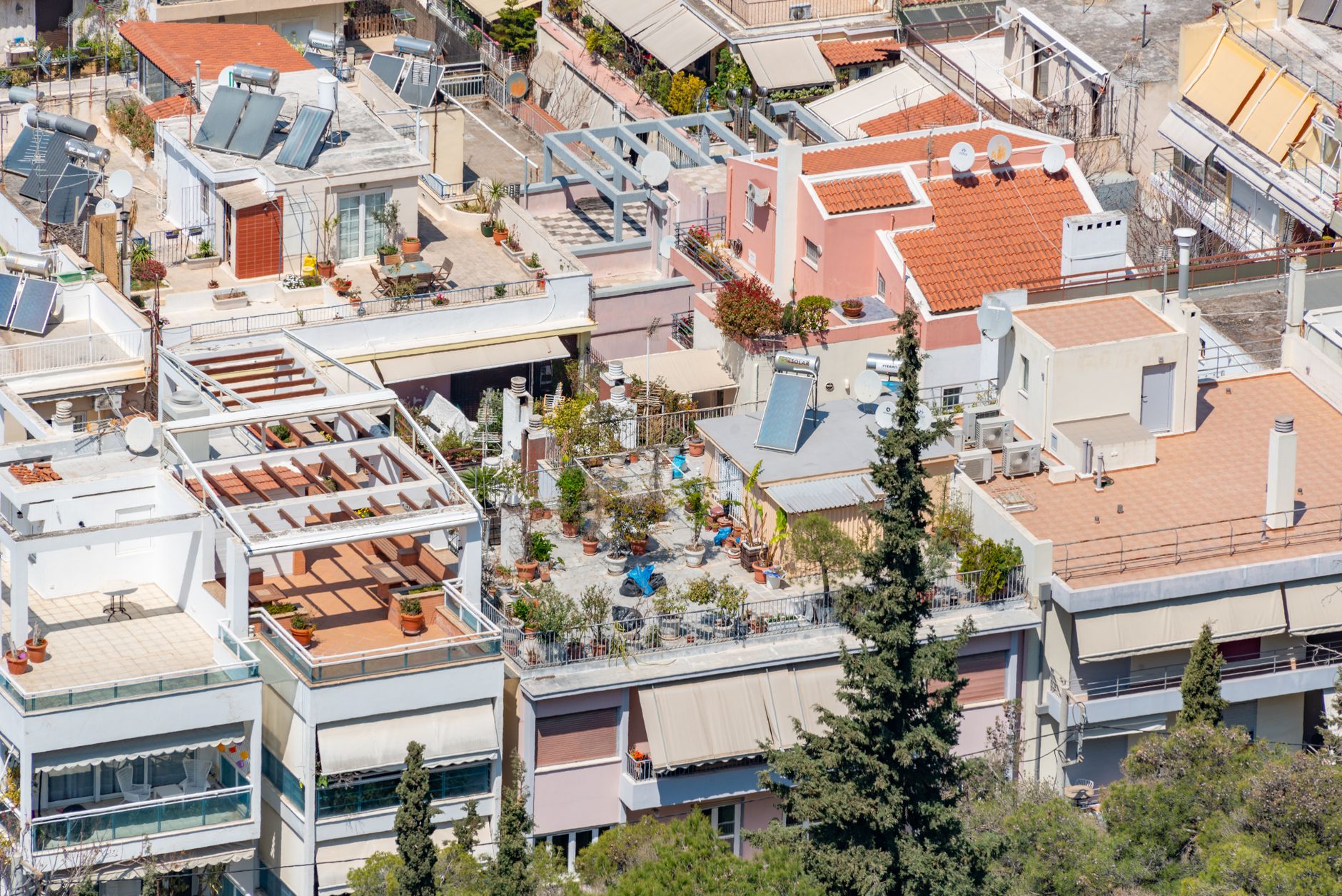 Singapore terrace house rooftop solar panels