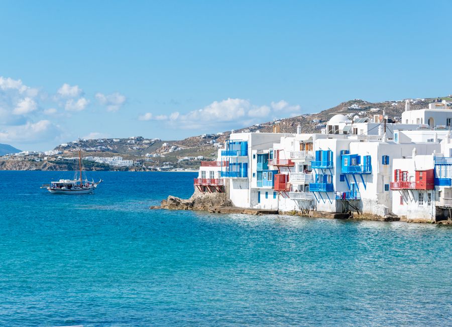 Mykonos, Greece — a travel moment · stay connected with a Mykonos eSIM from My Holiday SIM