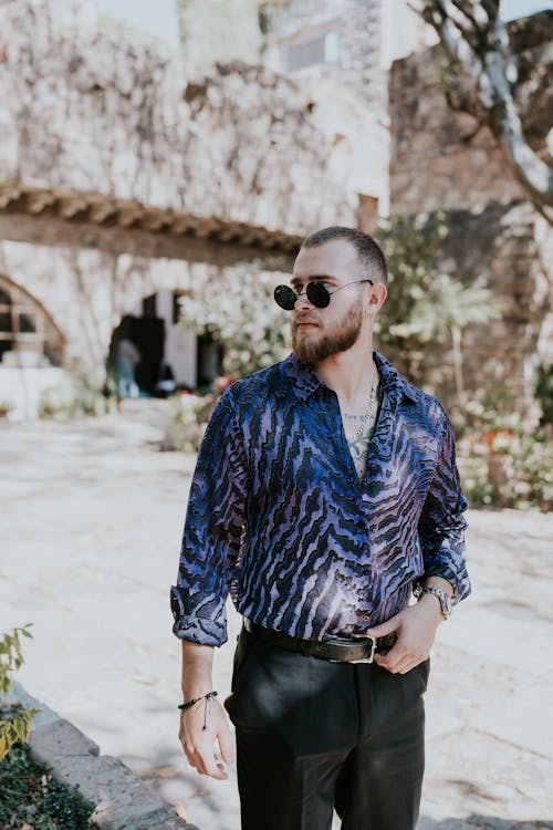 Immagine gratuita di camicia blu, capelli corti, fotografia di moda