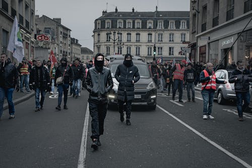 Kostenloses Stock Foto zu demonstration, fahnen, gehen