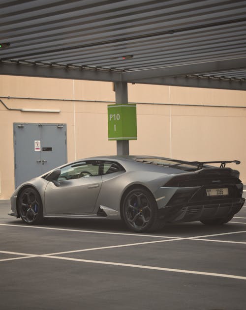 Gray Lamborghini Huracan