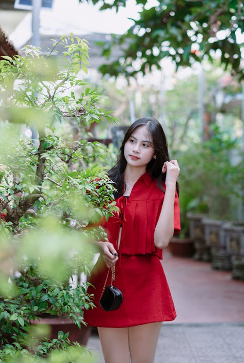 Photo of Woman wearing Red Skirt