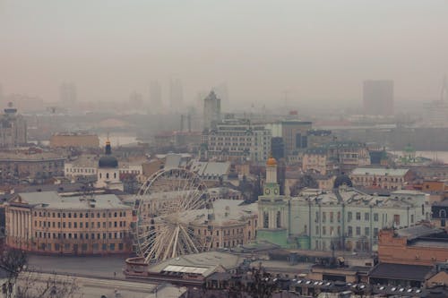 Ingyenes stockfotó drónfelvétel, épületek, kijev témában