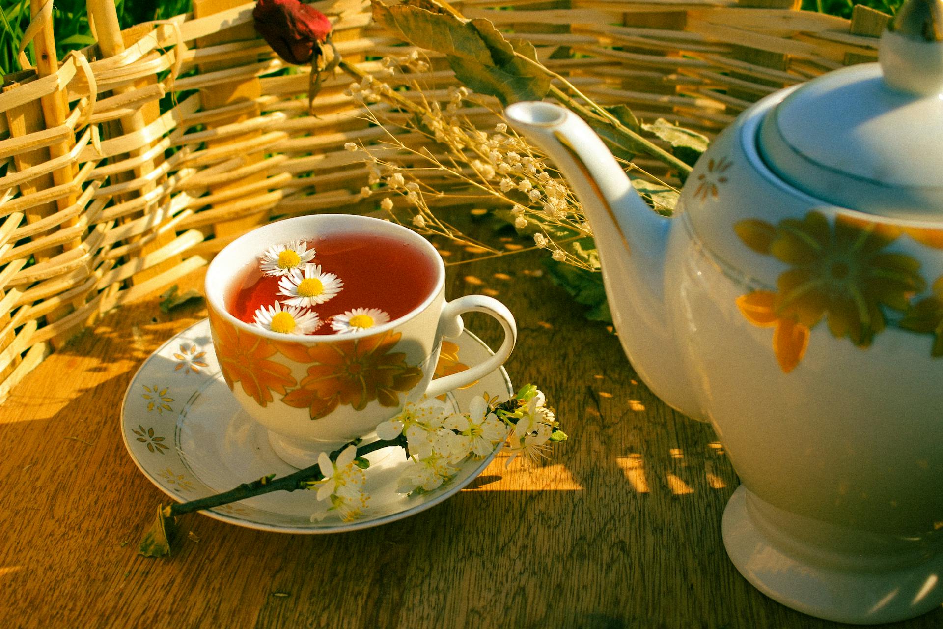 A Cup of Tea and a Teapot 