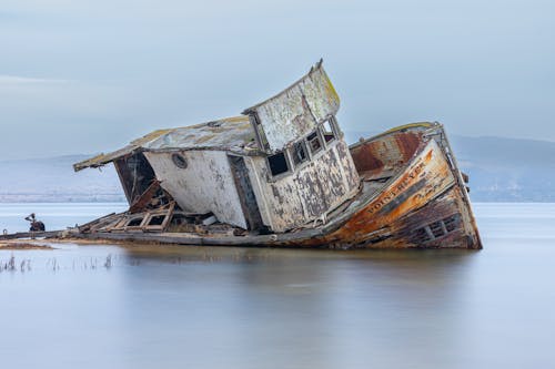 放棄, 水, 沉船 的 免费素材图片
