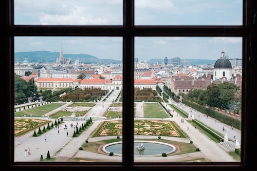 View over the Belvedere Gardens in Vienna