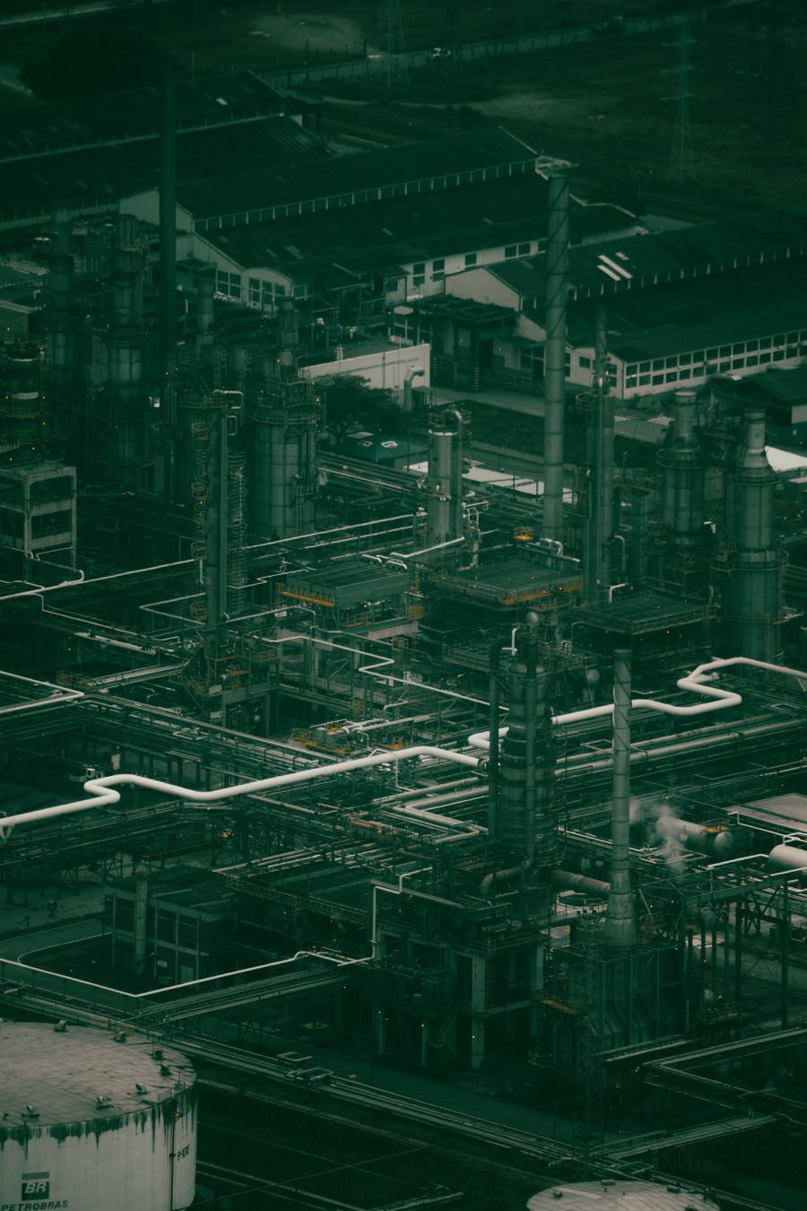Industrial power plant and automated process pipelines
