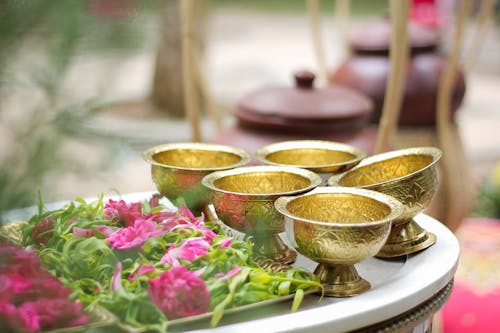 Photo of Indian Flowers and Bowls