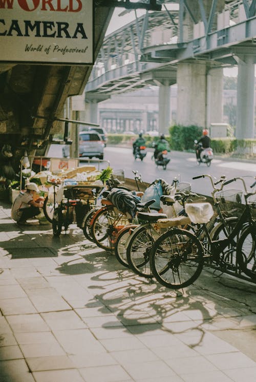 Bicycles on Parking on Street