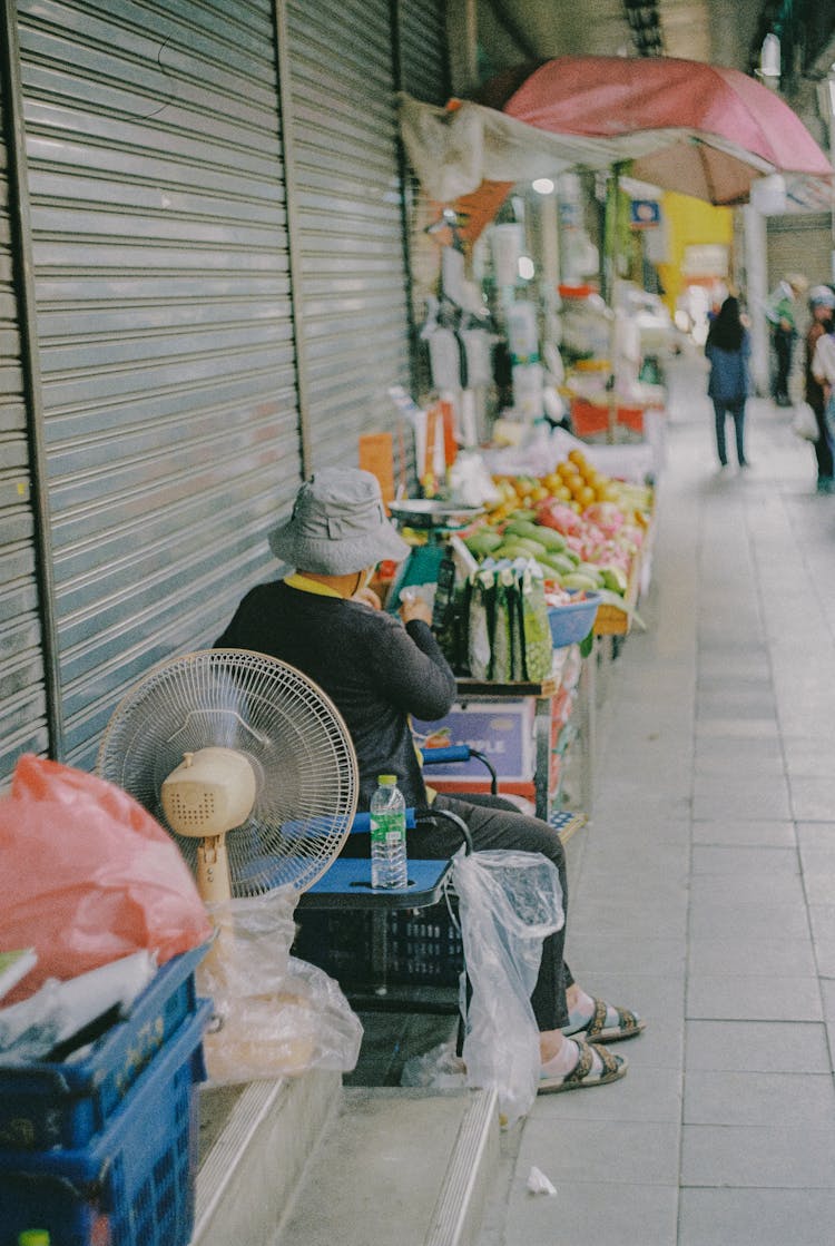 A Vendor Selling In The Market