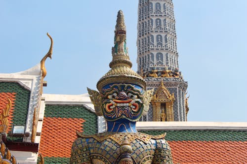 A Statue in front of the Wat Phra Kaew Temple, Thailand