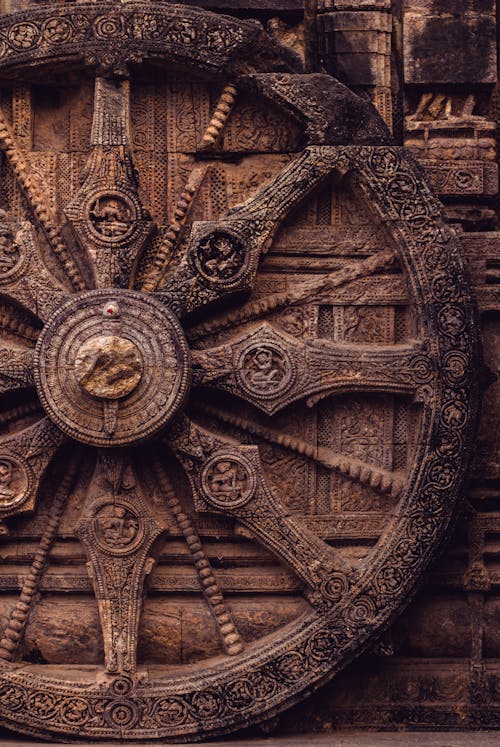 Sun Chariot Wheel in Sun Temple in Konark