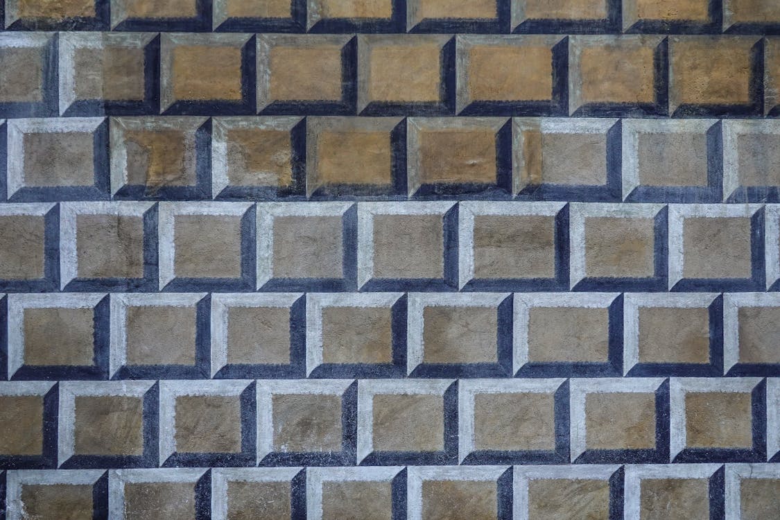 Close-up of a Wall with Square Tiles 