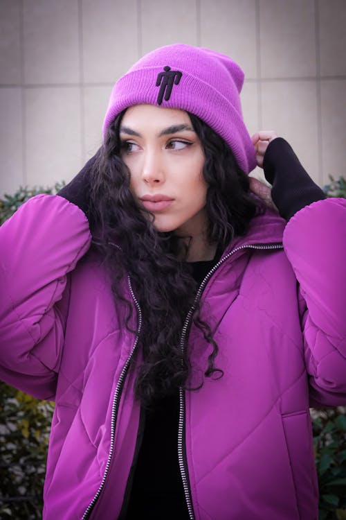 Woman in Violet Clothing