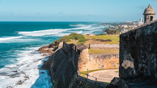 Foto profissional grátis de abismo, fortaleza, mar