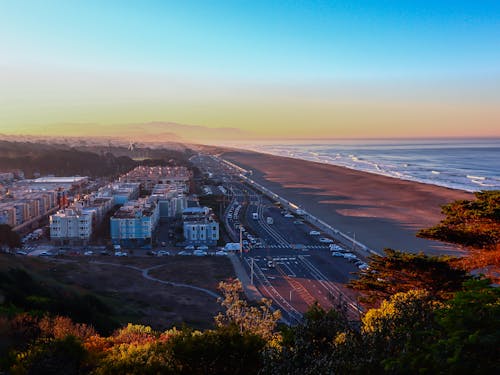 Gratis lagerfoto af daggry, gamle huse, san francisco