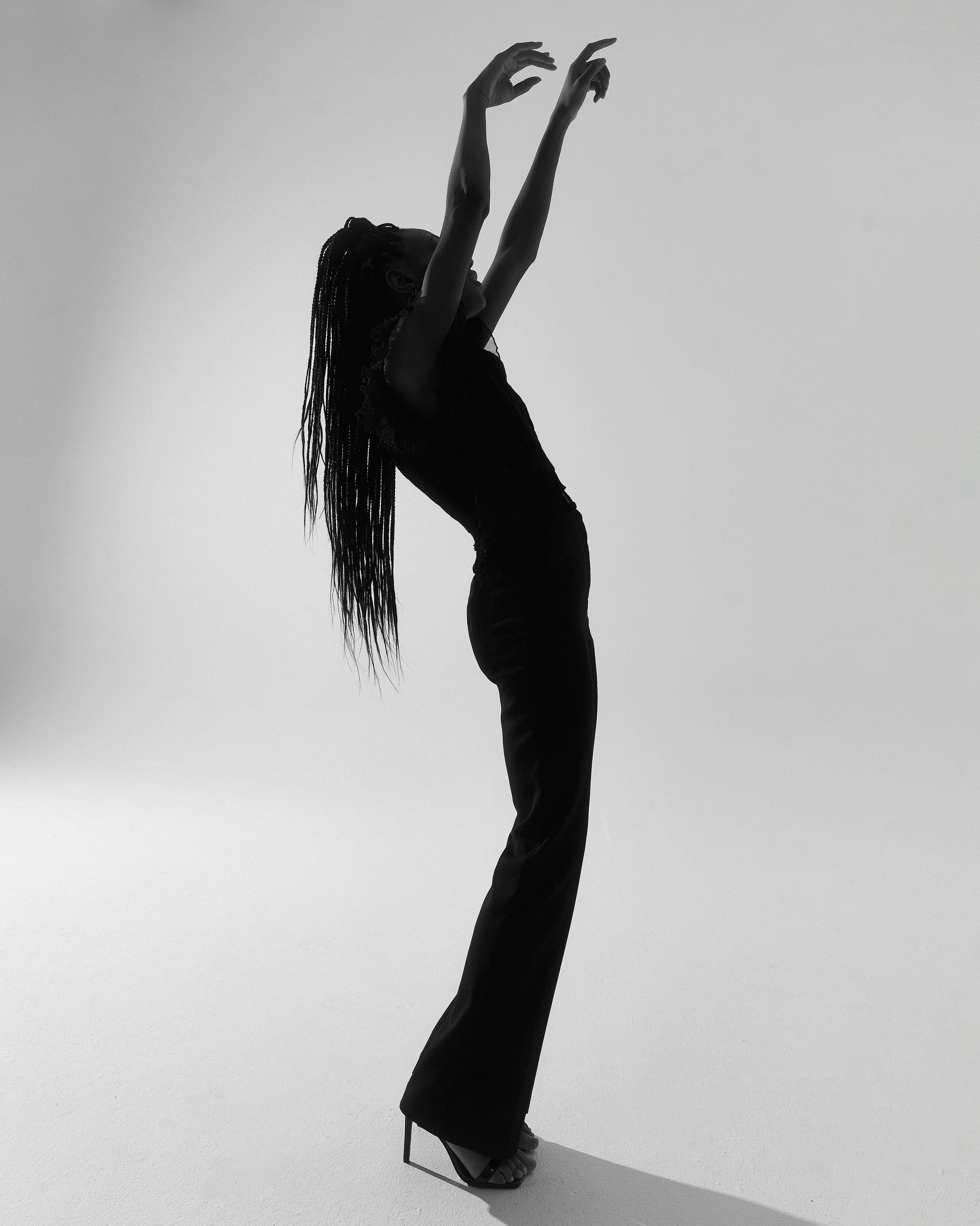 Silhouette of Woman on White Background · Free Stock Photo