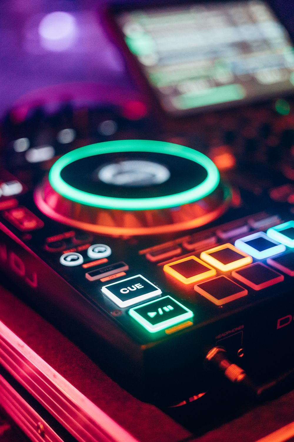 Closeup of an Illuminated Analogue Sound Mixer · Free Stock Photo