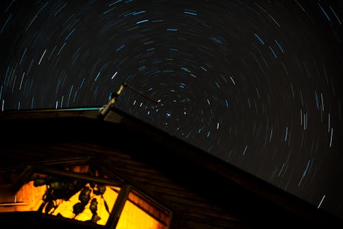 긴 노출, 밤하늘의 무료 스톡 사진