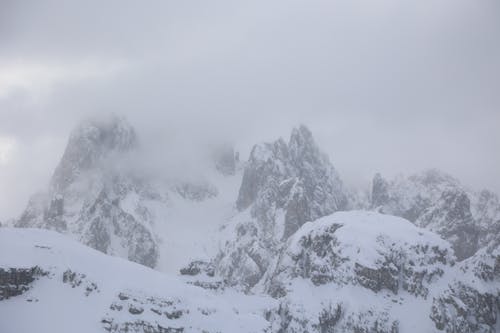 Clouds over Mountains in Winter