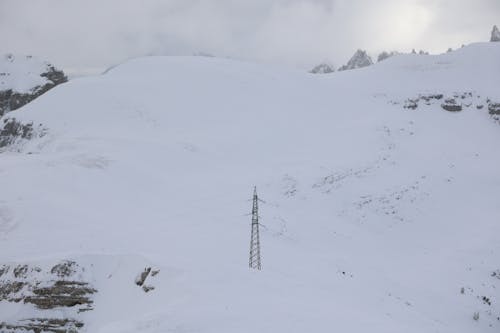 Clouds over Hill in Winter