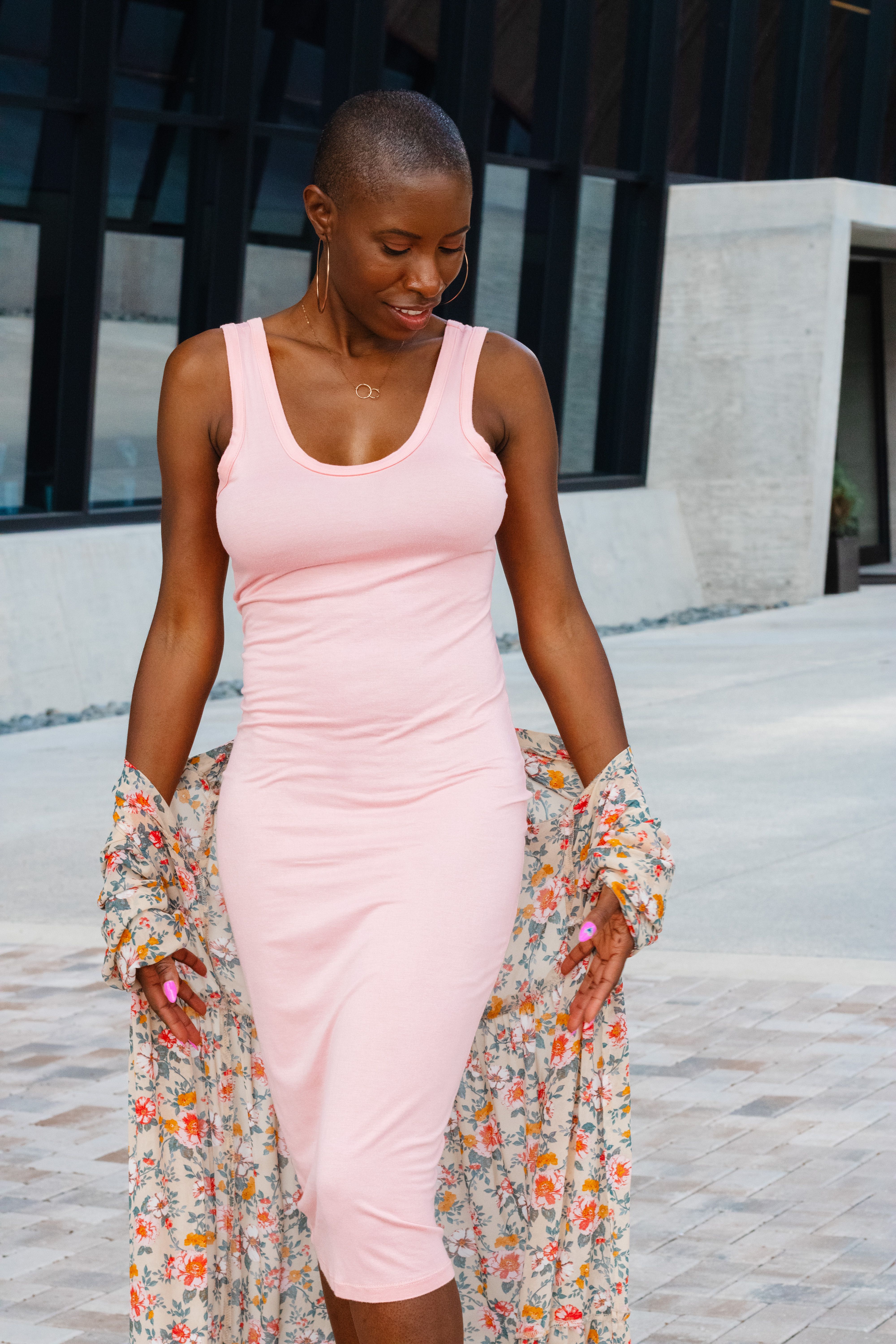 open lace back dress Charvi Mini Dress Pink main image 1