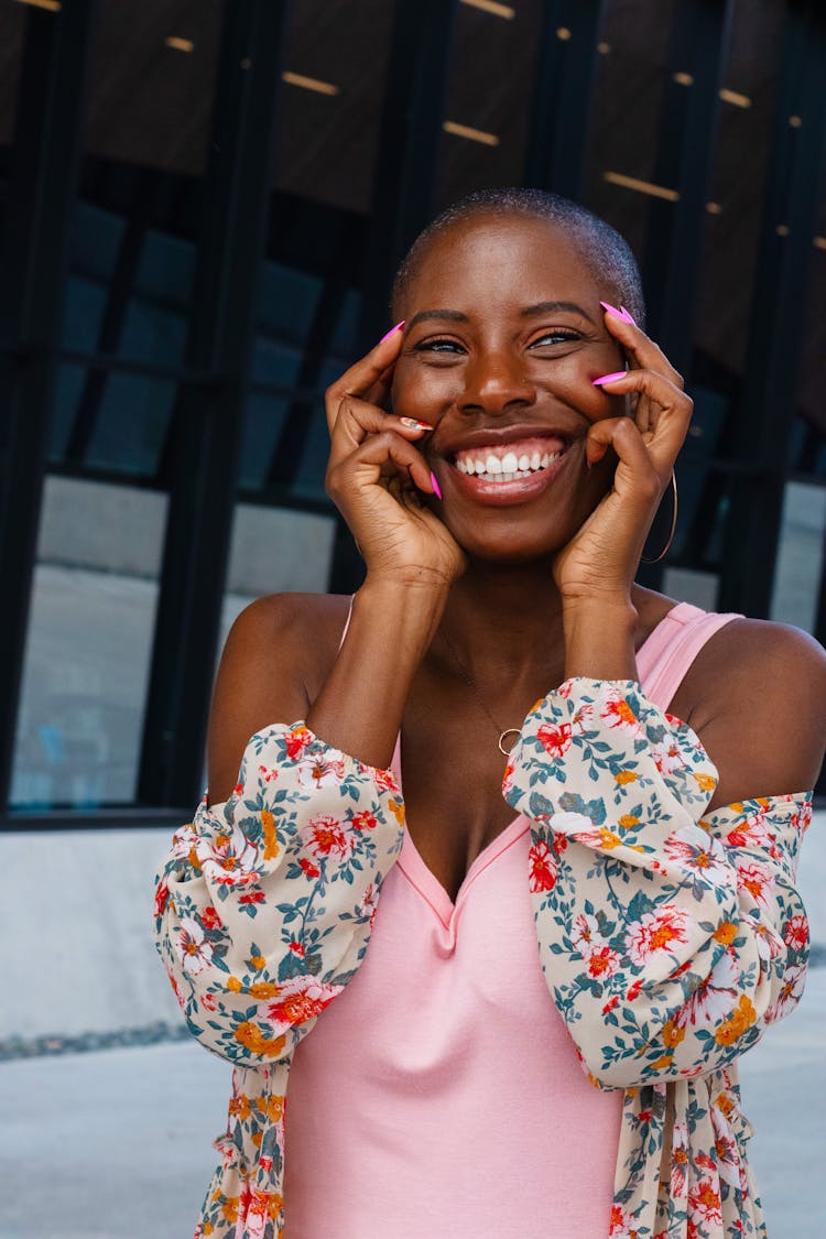 Portrait Of A Beautiful Smiling Woman 