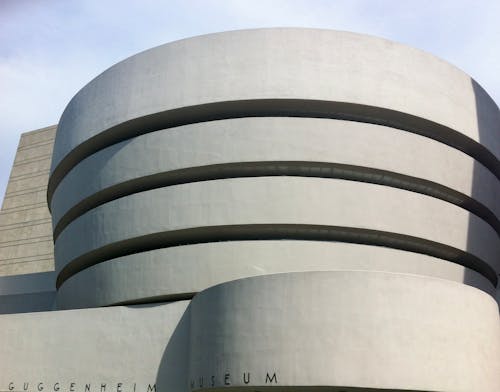 Facade of the Guggenheim Museum in New York City, New York, USA