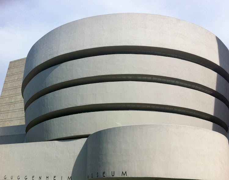 Facade Of The Guggenheim Museum In New York City, New York, USA