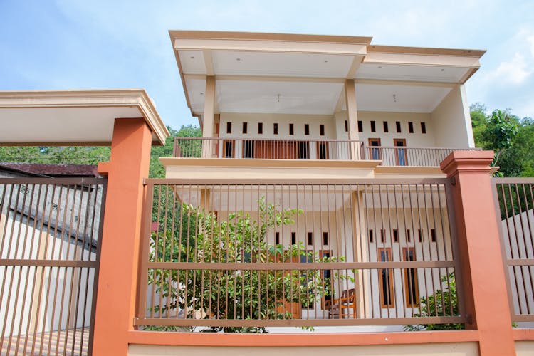 Facade Of A Modern Architectural Design Of A Residential House