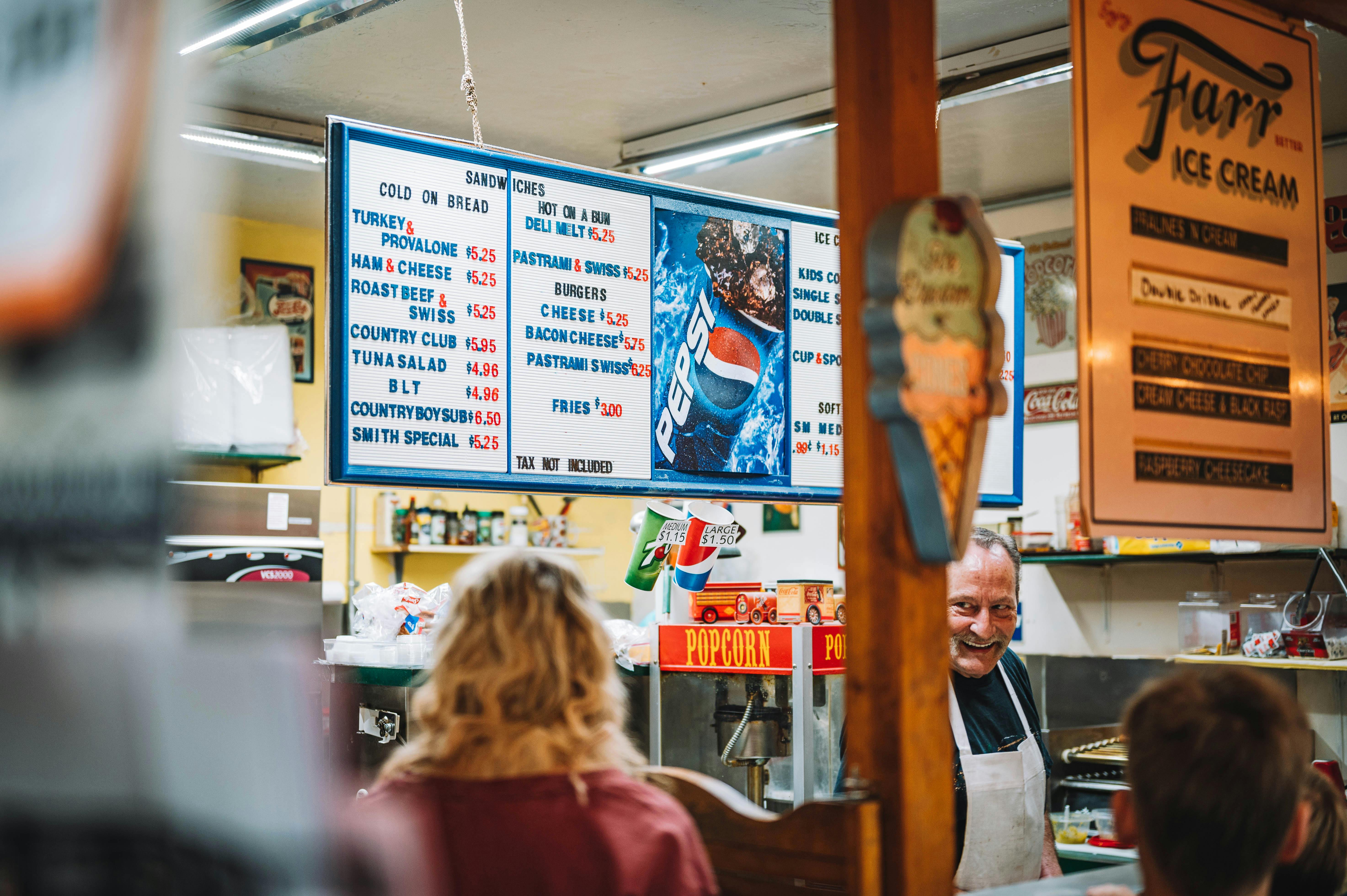 Food truck menu board with creative design