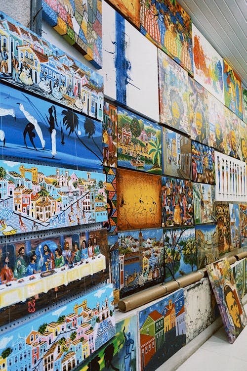 Wall Decorated with Colorful Paintings