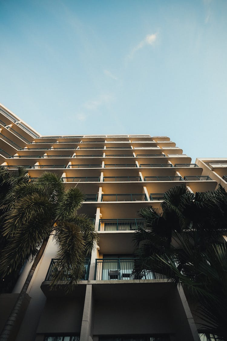 Hotel Building Against Blue Sky 