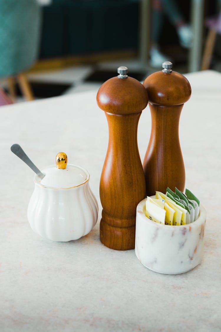 Salt And Pepper Shaker On A Table 