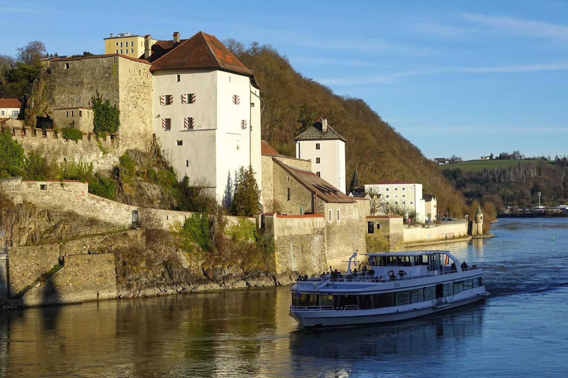 Ferry Boat on Danube River