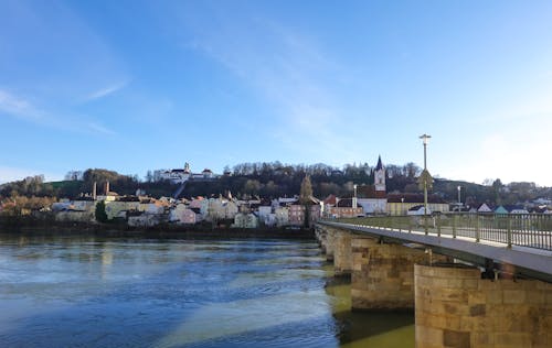 Gratis stockfoto met blauwe lucht, brug, Duitsland