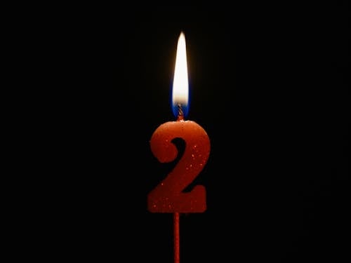 A Number Two Candle