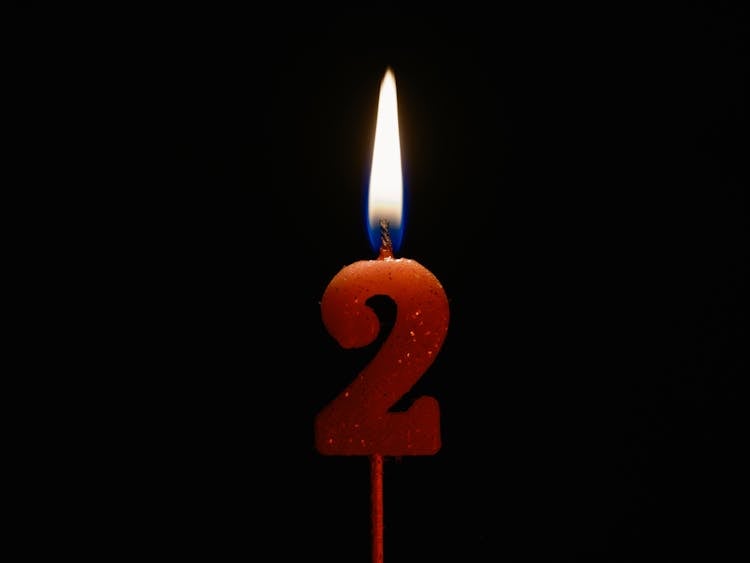 A Number Two Candle