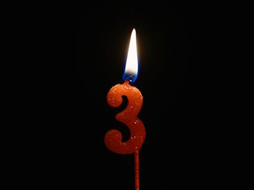 Close-up Photo of a Lighted Candle 