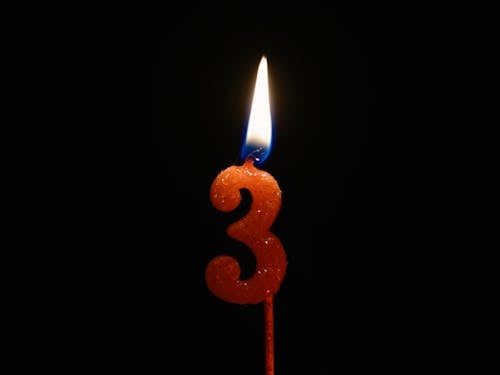 Free Close-up Photo of a Lighted Candle  Stock Photo