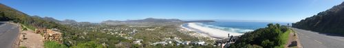 Free Panoramic Mountains and Ocean Stock Photo