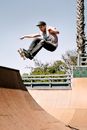 Person Skating on Skateboard Ramp